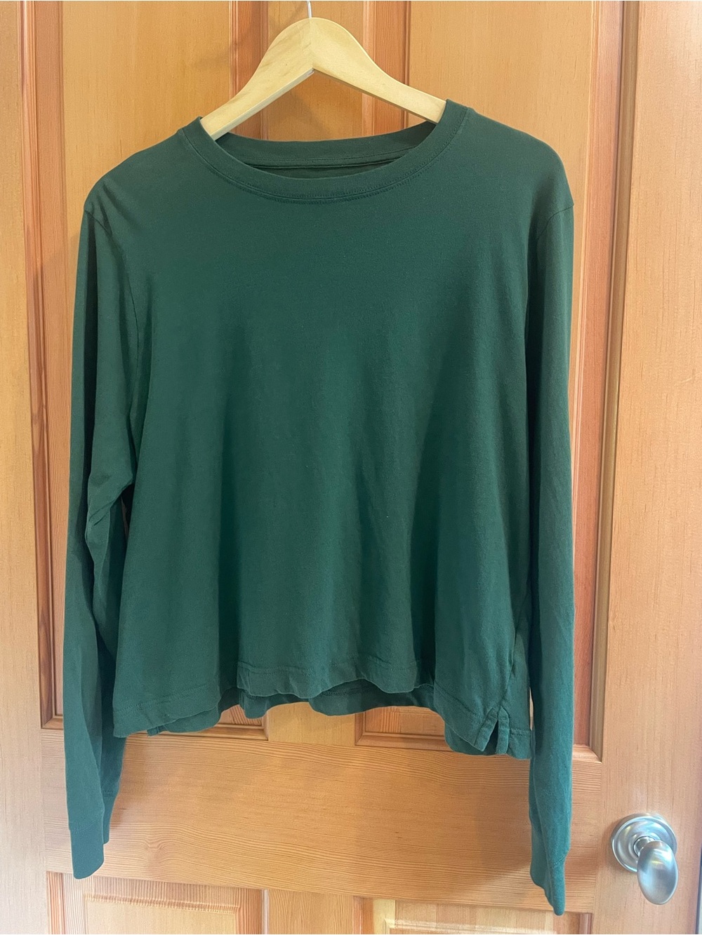 J.Crew Cropped Vintage Jersey Tee, Green